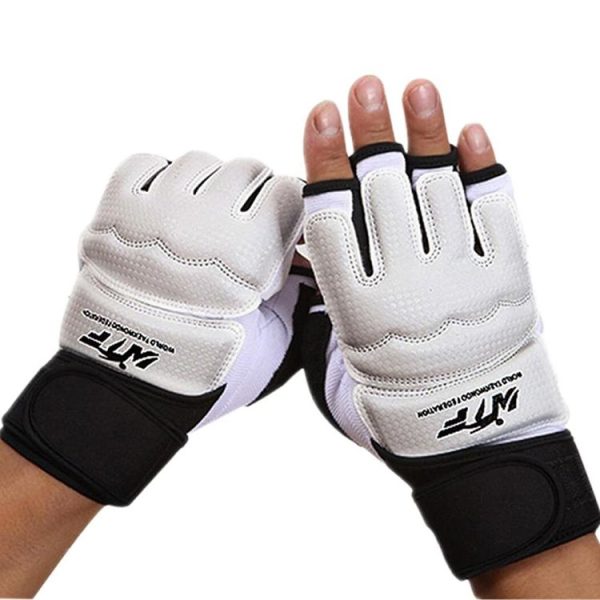 Half Fingers Adults Sandbag Training Boxing Gloves PU Leather Fitness Sparring Taekwondo Gloves, SIZE: L