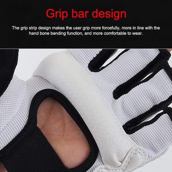 Half Fingers Adults Sandbag Training Boxing Gloves PU Leather Fitness Sparring Taekwondo Gloves, SIZE: L - Image 4