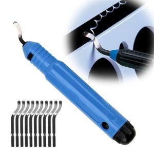 NB1100 Hand Deburr Trimming Knife Scraper, Style: Handle +10 Cutter Heads