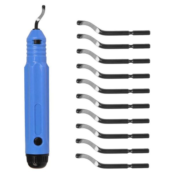 NB1100 Hand Deburr Trimming Knife Scraper, Style: Handle +10 Cutter Heads - Image 2