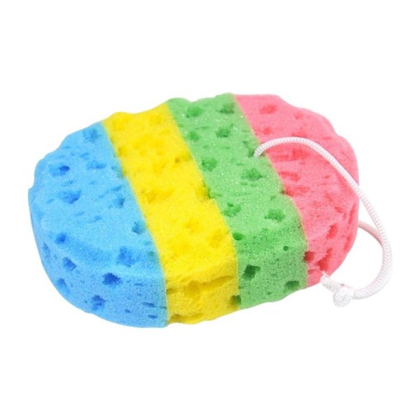 2 PCS Four-color Oval Seaweed Bath Sponge - Image 2