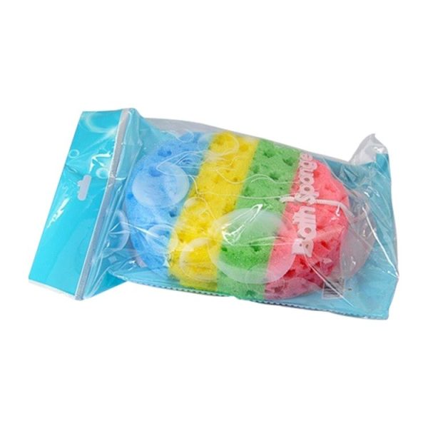 2 PCS Four-color Oval Seaweed Bath Sponge - Image 3