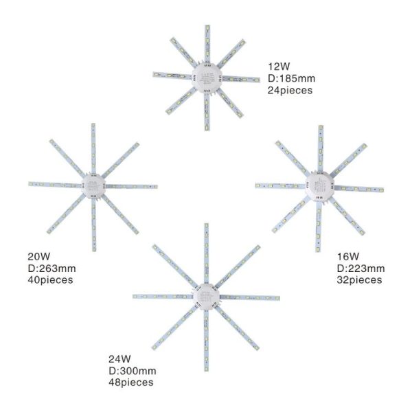 24W SMD 5730 Octopus LED Ceiling Lamp Light Board Energy Saving Expectancy LED Light, AC 220V (Cold White) - Image 3