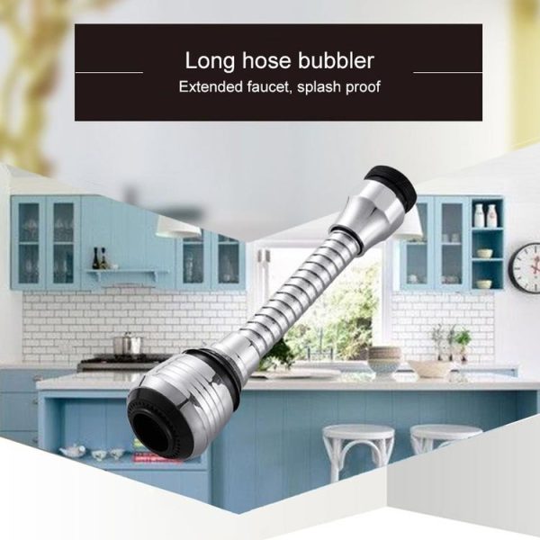 360 Degree Rotate Kitchen Accessories Long Water Bubbler Filter Water Saving Aerator Nozzle Tap - Image 8