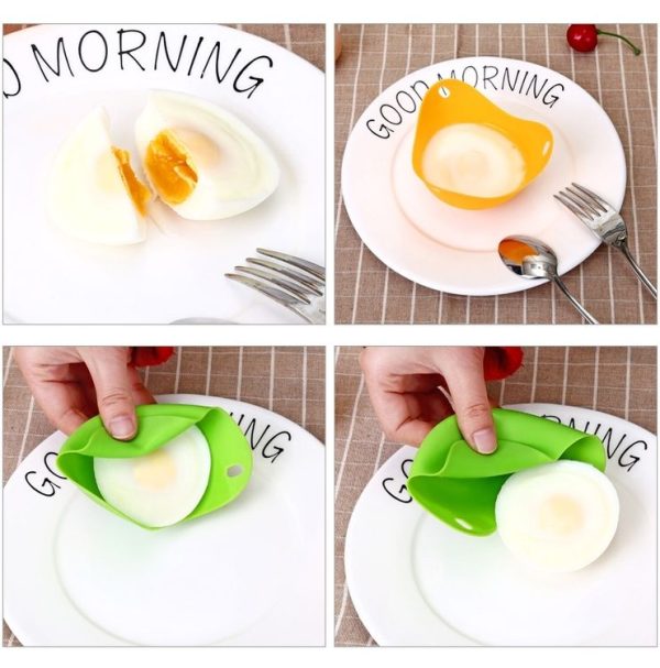 Silicone Egg Cooker Egg Bracket Kitchen Tools Pancake Cookware Bakeware Steam Eggs Plate Tray Blue - Image 9