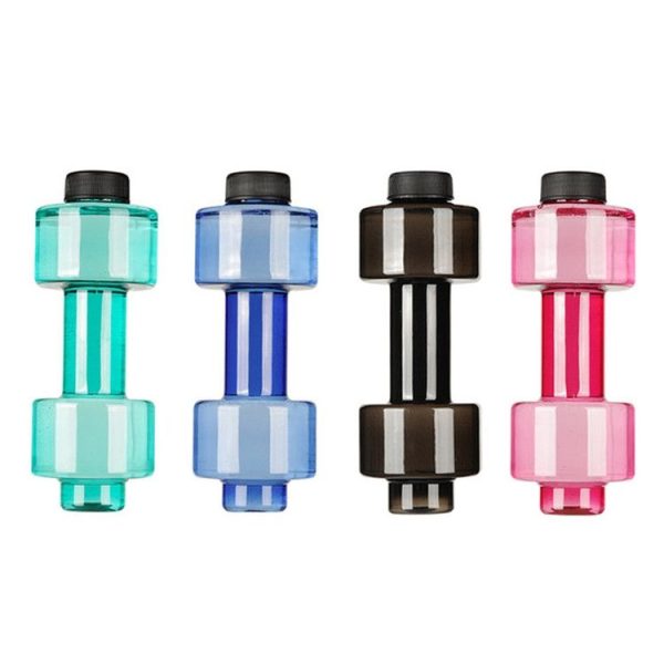 2 PCS 550ML Dumbbell Cup Fitness Sports Bottle Plastic Personality Cup (Blue) - Image 3