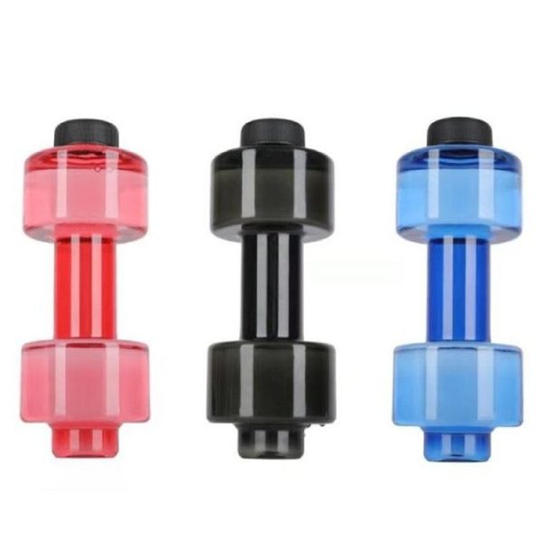 2 PCS 550ML Dumbbell Cup Fitness Sports Bottle Plastic Personality Cup (Blue) - Image 4