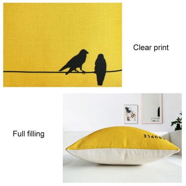 45*45CM Love English Letter 3D Printed Linen Pillow Cover (D) - Image 3