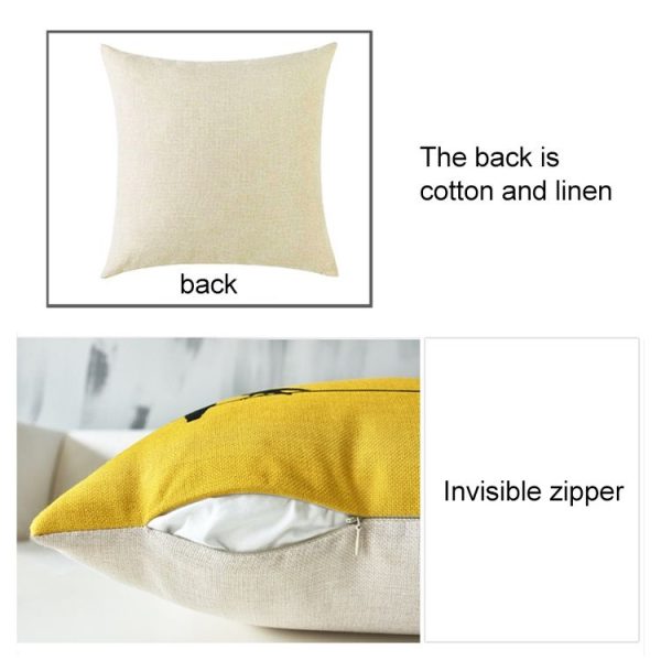 45*45CM Love English Letter 3D Printed Linen Pillow Cover (D) - Image 4