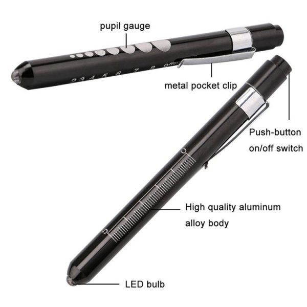 5 PCS Mini Pocket Penlight Torch Light LED Flashlight Mouth Ear Care Inspection Lamp (Silver) - Image 3