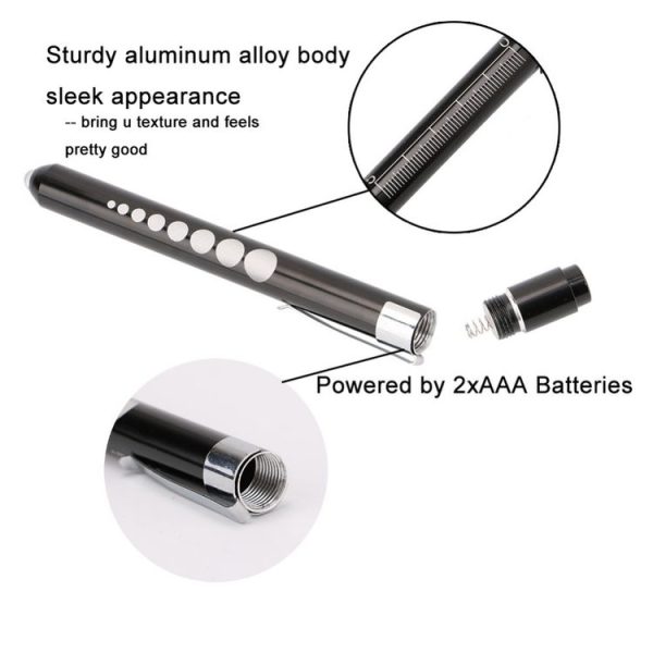 5 PCS Mini Pocket Penlight Torch Light LED Flashlight Mouth Ear Care Inspection Lamp (Silver) - Image 5
