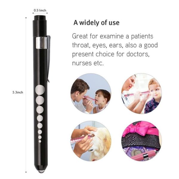 5 PCS Mini Pocket Penlight Torch Light LED Flashlight Mouth Ear Care Inspection Lamp (Silver) - Image 7