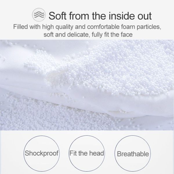30cmx16cm Head PillowCase Micro Mini Microbead Back Cushion Pillow (Black) - Image 4