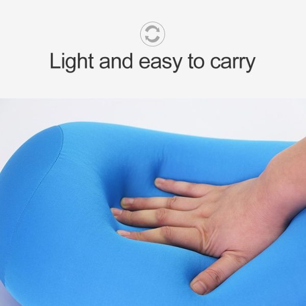30cmx16cm Head PillowCase Micro Mini Microbead Back Cushion Pillow (Black) - Image 6