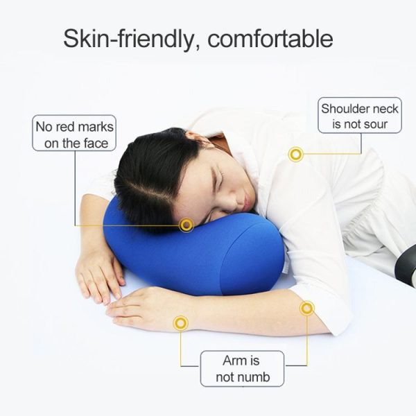 30cmx16cm Head PillowCase Micro Mini Microbead Back Cushion Pillow (Black) - Image 7