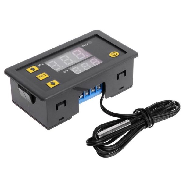 High-precision Microcomputer Intelligent Digital Display Switch Thermostat, Style: 12V Power Supply (Red and Blue Display) - Image 3