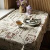 Eiffel Tower Cotton Linen Tablecloth Multi-purpose Universal Coffee Table Dustproof Cover, Size: 90x90cm - Image 3