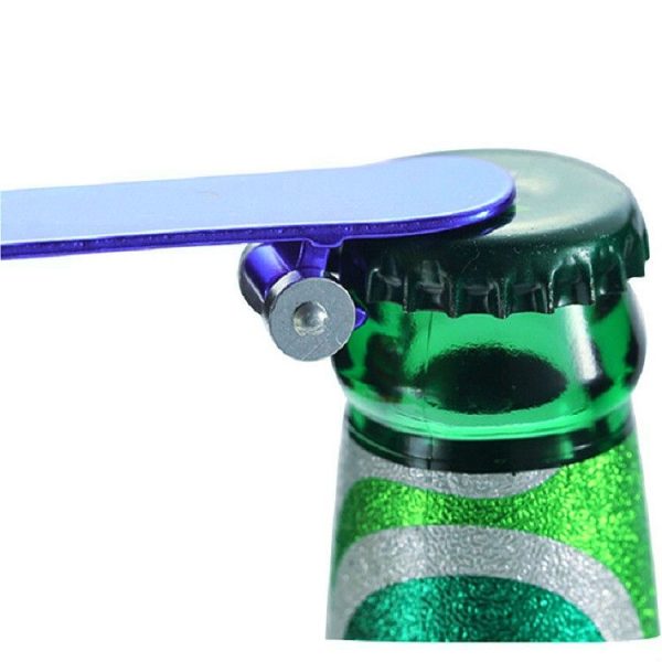Scooter Beer Bottle Opener with Keychain Pendant Multifunctional Small Toy, Color: Black Red Rope Button +Black - Image 3