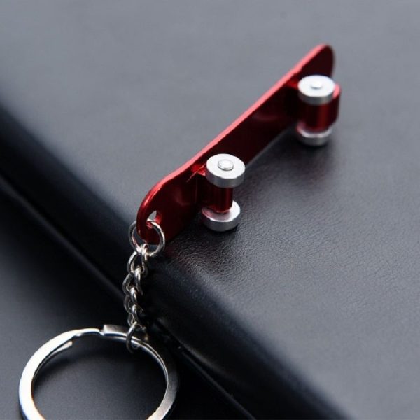 Scooter Beer Bottle Opener with Keychain Pendant Multifunctional Small Toy, Color: Black Red Rope Button +Black - Image 5