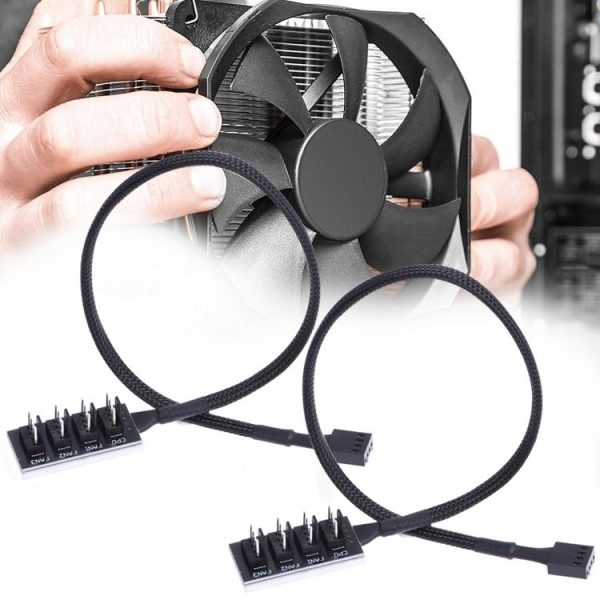 2 PCS Computer Fan PWM Hub Computer Chassis Fan Hub (A Drag Four)