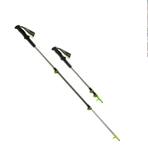 Naturehike External Lock Telescopic Ultra-light Carbon Trekking Cane Outdoor Climbing Equipment (Moonlight Silver)