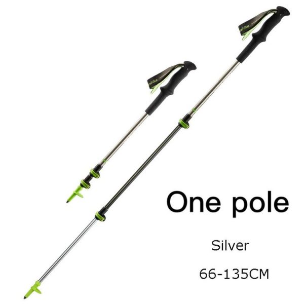 Naturehike External Lock Telescopic Ultra-light Carbon Trekking Cane Outdoor Climbing Equipment (Moonlight Silver) - Image 2
