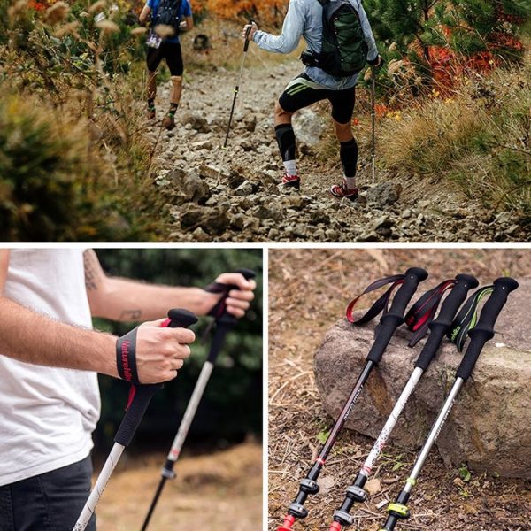 Naturehike External Lock Telescopic Ultra-light Carbon Trekking Cane Outdoor Climbing Equipment (Moonlight Silver) - Image 6