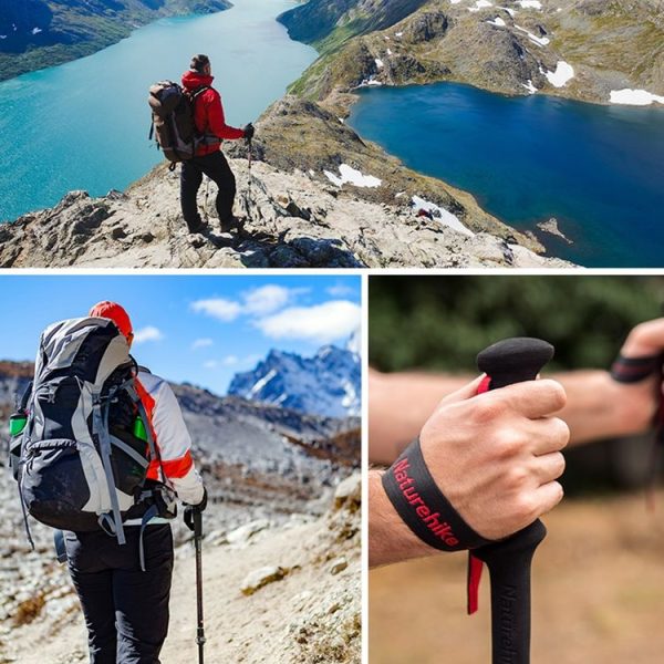 Naturehike External Lock Telescopic Ultra-light Carbon Trekking Cane Outdoor Climbing Equipment (Moonlight Silver) - Image 7