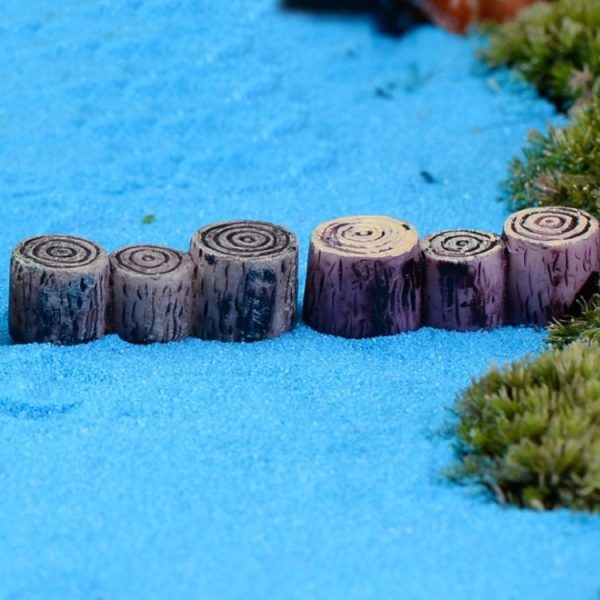 3 PCS Handmade Sand Table Model Micro Landscape Decorative Wood Pile Wooden Pier Stump Ornaments, Random Color Delivery, Style: Wooden Pile Bridge - Image 2