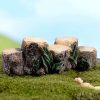 3 PCS Handmade Sand Table Model Micro Landscape Decorative Wood Pile Wooden Pier Stump Ornaments, Random Color Delivery, Style: Five Stumps Bridge