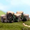 3 PCS Handmade Sand Table Model Micro Landscape Decorative Wood Pile Wooden Pier Stump Ornaments, Random Color Delivery, Style: Five Stumps Bridge - Image 2
