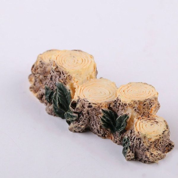 3 PCS Handmade Sand Table Model Micro Landscape Decorative Wood Pile Wooden Pier Stump Ornaments, Random Color Delivery, Style: Five Stumps Bridge - Image 4