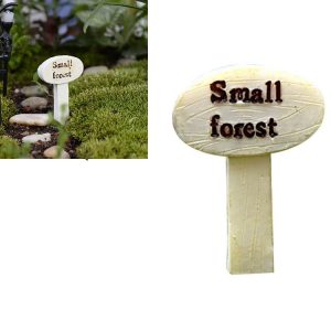 Succulents Moss Micro Landscape Small Ornaments Forest Signs Flower Inserts (White)