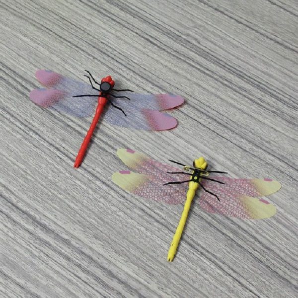 4 PCS / Set Simulation Dragonfly Magnetic Refrigerator Stickers Home Wall Garden Decoration (Pin) - Image 4