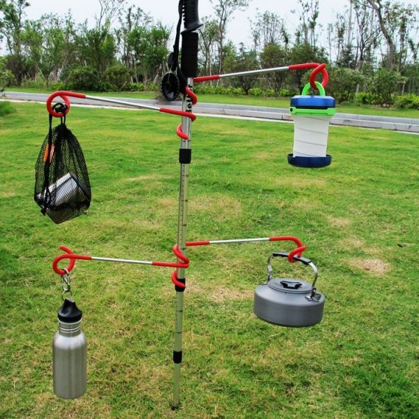 27CM Outdoor Portable Light / Bag / Cloth Hanging Hook Tent Beach Camping Tents Pole Accessories Alloy Hooks, Color Random Delivery - Image 4