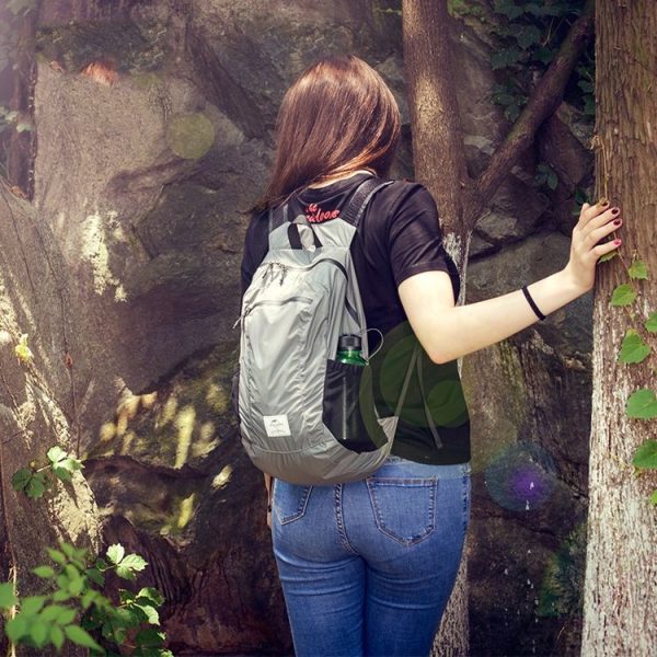Naturehike Ultra-light Portable Outdoor Waterproof Bag Travel Double Shoulder Foldable Backpack, Capacity: 22L (Black) - Image 10