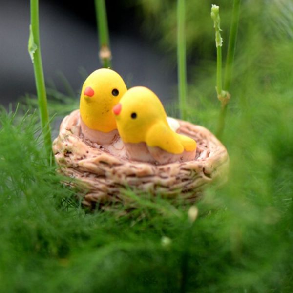 3 PCS Mini Bird Nest and Birds Meaty Small Ornaments Micro Landscape Accessories - Image 4