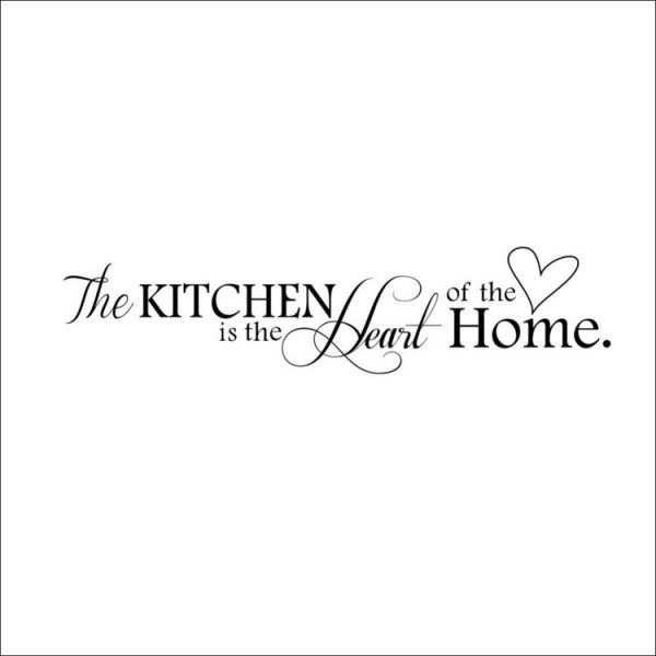 PVC Removable Home Decoration DIY Kitchen Love Background Wall Sticker - Image 2