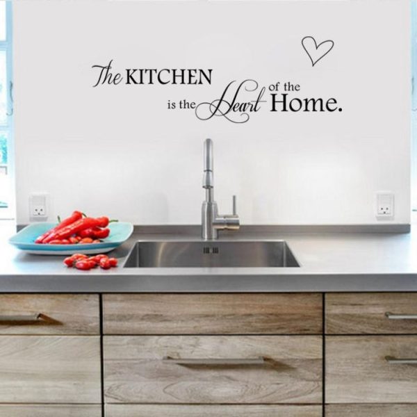 PVC Removable Home Decoration DIY Kitchen Love Background Wall Sticker - Image 4