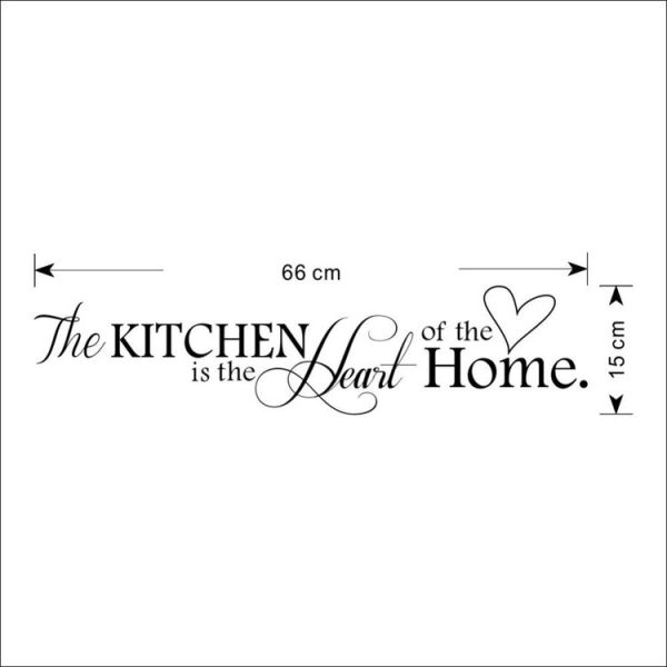 PVC Removable Home Decoration DIY Kitchen Love Background Wall Sticker - Image 5