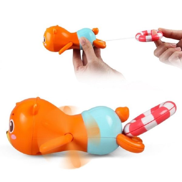 Children Bath Pull Line Bathroom Play Swimming Toys, Style: Little Bear - Image 3