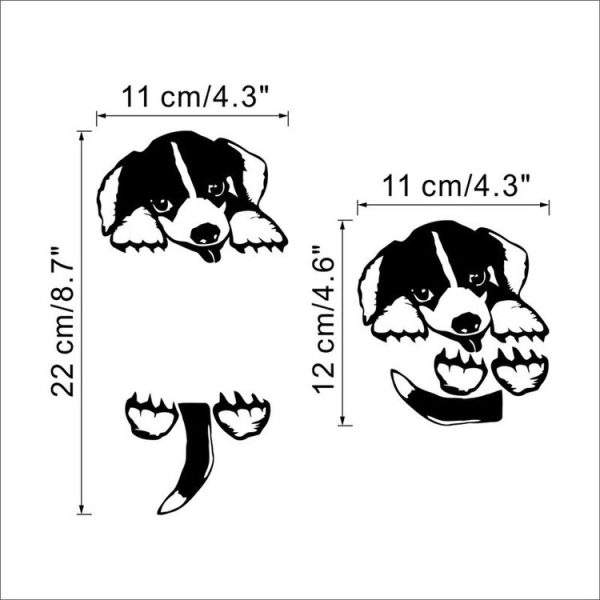 Cartoon Cute Puppy Decorative Switch Wall Sticker PVC Waterproof Sticker (Size: 11x22cm) - Image 3