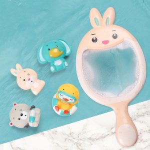 5 PCS / Set Children Fish Fishing Toys Bathroom Cartoon Animals Playing with Water Toys (Big Rabbit Head)