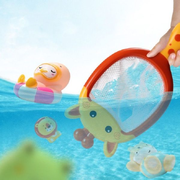 5 PCS / Set Children Fish Fishing Toys Bathroom Cartoon Animals Playing with Water Toys (Big Rabbit Head) - Image 3