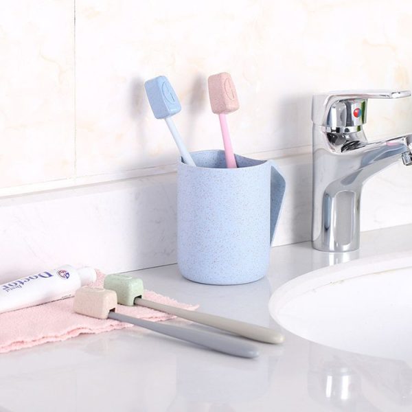 4 PCS Wheat Straw Portable Travel Toothbrush Case Box, Random Delivery - Image 6