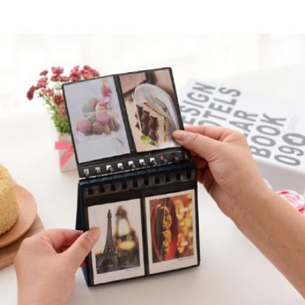 Calendar Style Desktop Standing Brand Name Folder Mini Desk 3 inch 68 Photos Album Book (Pink) - Image 4