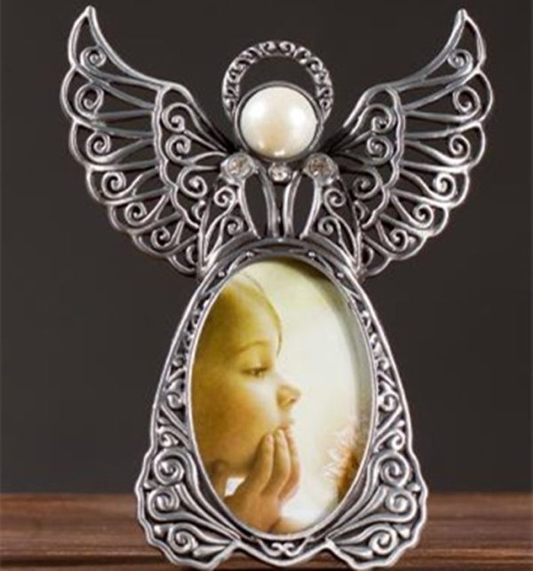 3 inch Angel Wings Metal Vintage Picture Frames Creative Gifts Photos Frames (Silver) - Image 2