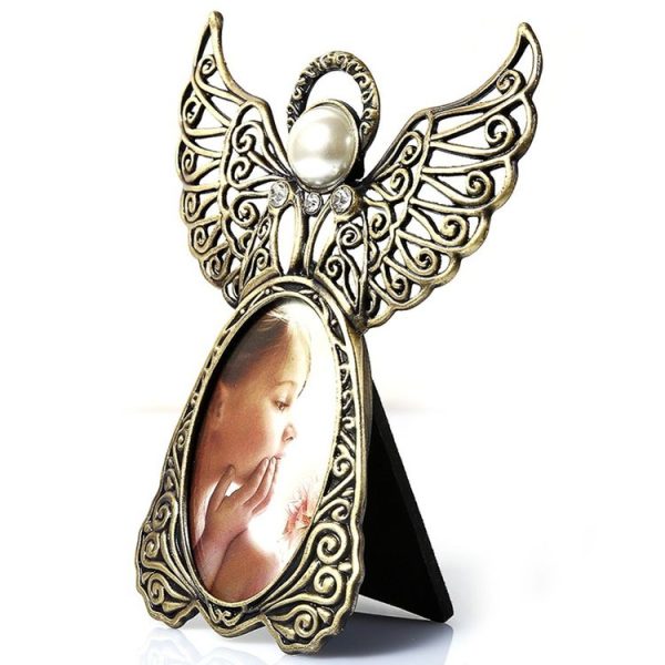3 inch Angel Wings Metal Vintage Picture Frames Creative Gifts Photos Frames (Silver) - Image 5