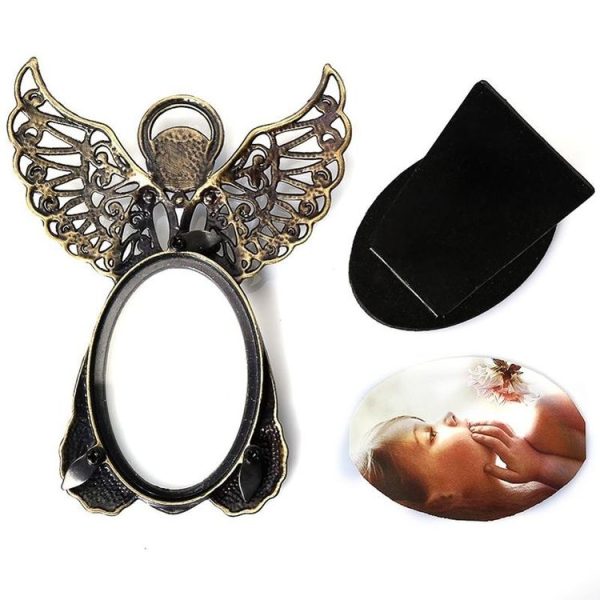 3 inch Angel Wings Metal Vintage Picture Frames Creative Gifts Photos Frames (Silver) - Image 6