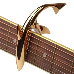 Shark Shape Zinc Alloy Guitar Capo (Rose Gold)
